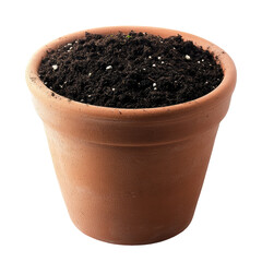Potted soil ready for planting