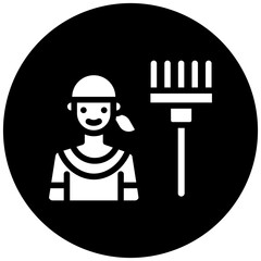 Man Sweeping Floor Icon