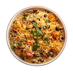 Delicious Chicken Biryani in a Bowl Aromatic Rice Dish