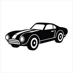 Classic Vintage Race Car Illustration, Iconic Retro Racing Vehicle Design