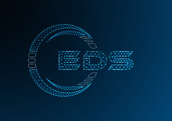 EDS low poly letter logo vector design. EDS lower poly logo design. Low poly logo.