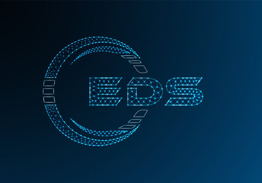 EDS low poly letter logo vector design. EDS lower poly logo design. Low poly logo.