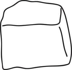 Obraz premium A simple isolated stone rests on a flat surface.