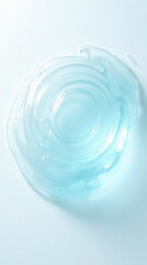 Fototapeta premium Transparent Pale Blue Gel Texture Close-up View.