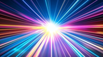 Colorful radial burst