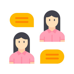 Business Communication icon vector image. Suitable for mobile apps, web apps and print media.