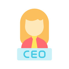 Chief Execuive Officer icon vector image. Suitable for mobile apps, web apps and print media.