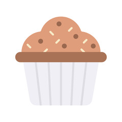 Chocolate Muffin icon vector image. Suitable for mobile apps, web apps and print media.