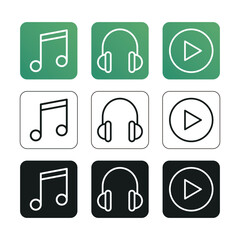 Social media icon set. Vector icon illustration