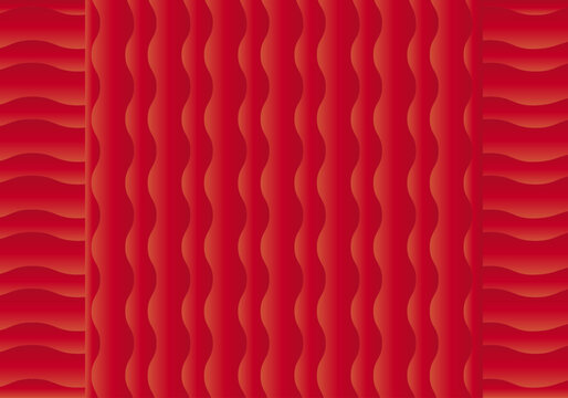 Fondo rojo con flecos ondulados en vertical y horizontal