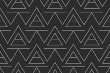 seamless geometric pattern with triangles on dark background