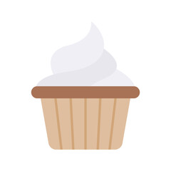 Cream Muffin icon vector image. Suitable for mobile apps, web apps and print media.