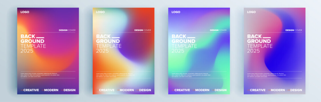 Modern abstract covers set, minimal covers design. Colorful geometric background, vector illustration.