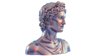 Isolated Bust Sculpture Artistic 3D Rendering