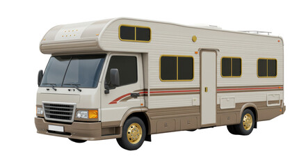 Naklejka premium Isolated Beige and Brown Motorhome