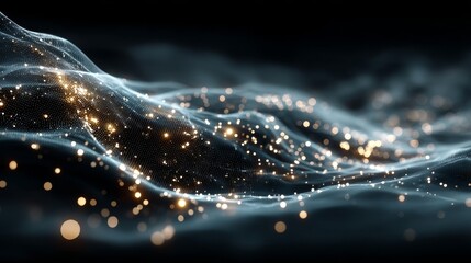 Abstract future blockchain technology background, vibrant digital design with copy space at center, top, and bottom. Ideal for wallpaper templates, showcasing innovation and modern digital technology.