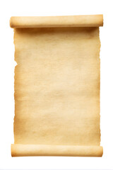 Old worn paper sheet, isolated on white background