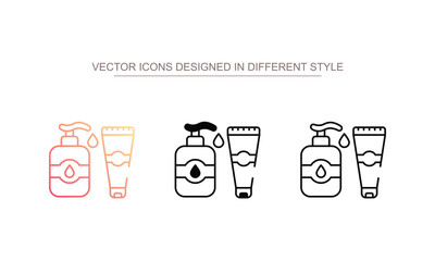 Lotion icon design with white background stock illustration