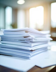 Pile of paperwork and files in the office