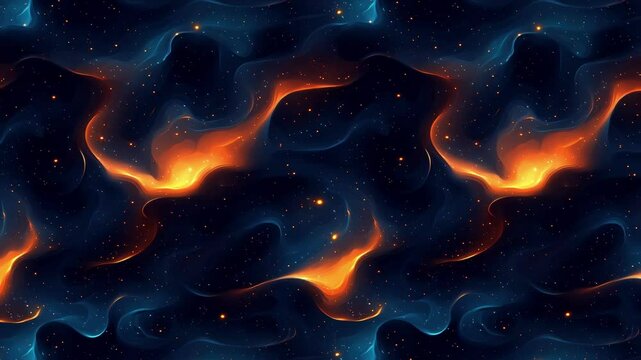 Seamless Lava Nebula Loop Animation Background