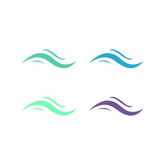 Fototapeta premium Water Splash Sign Symbol Logo Vector isolated on White