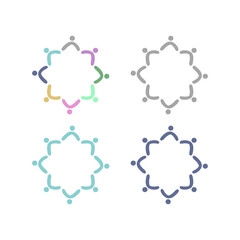 PEOPLE CONNECTED UNION TEAM TEAMWORK SIGN SYMBOL LOGO
