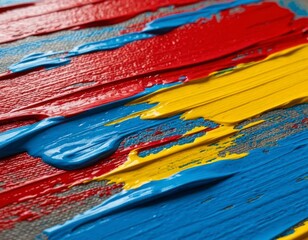 Abstract First Strokes &ndash; Macro Expression on Canvas