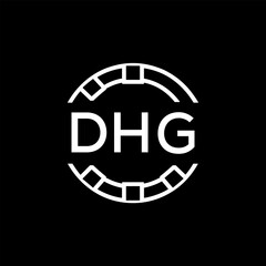 WebDHG letter logo. DHG blue image on white background. DHG Monogram logo design for entrepreneur and business. DHG best icon.
