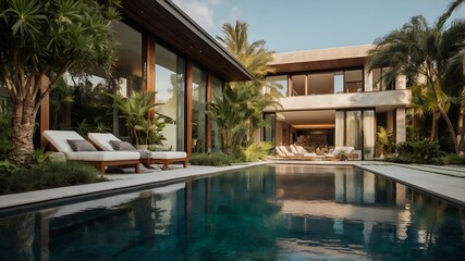 Fototapeta premium Modern Luxury Villa with Pool