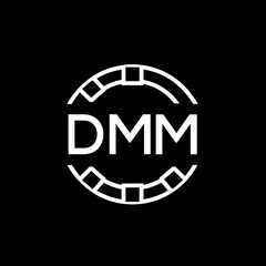 WebDMM letter logo. DMM blue image on white background. DMM Monogram logo design for entrepreneur and business. DMM best icon.
