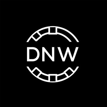 WebDNW letter logo. DNW blue image on white background. DNW Monogram logo design for entrepreneur and business. DNW best icon.
