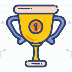 winner number one champions vector illustration