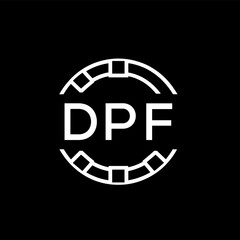 WebDPF letter logo. DPF blue image on white background. DPF Monogram logo design for entrepreneur and business. DPF best icon.
