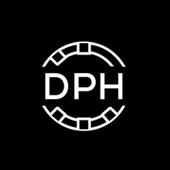 WebDPH letter logo. DPH blue image on white background. DPH Monogram logo design for entrepreneur and business. DPH best icon.
