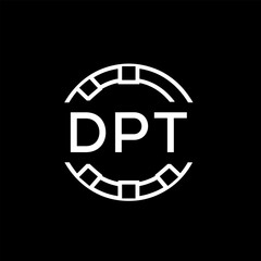 WebDPT letter logo. DPT blue image on white background. DPT Monogram logo design for entrepreneur and business. DPT best icon.
