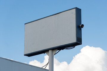 A blank billboard sign on display