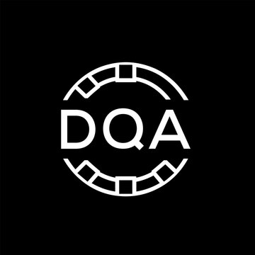 WebDQA letter logo. DQA blue image on white background. DQA Monogram logo design for entrepreneur and business. DQA best icon.
