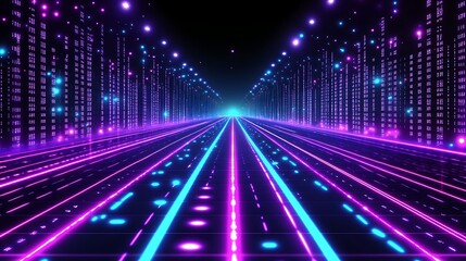 Fototapeta premium Futuristic digital highway (1)