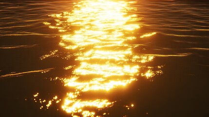 Golden Sunset Reflections on Water