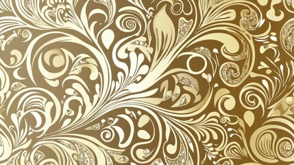 Ornate Gold Floral Pattern