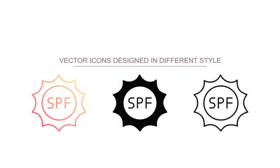 Spf 30 icon design with white background stock illustration