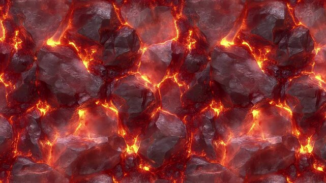 Seamless Lava Texture Loop Animation Background
