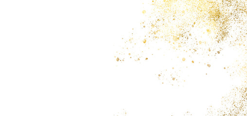 Gold sparkle splatter border. luxury sparkling confetti. PNG Gold Foil frame glitter. Golden stroke on transparent background.Premium design,wedding,vip cover template,grand opening,flyer,card.