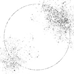 Circle Silver foil frame with silver shimmering swirls,sparkling lines on a PNG transparent background.Pieces flakes Silver Circle. Save the Date Card. Silver dust with texture.Premium design,wedding.