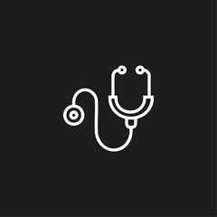 Stethoscope icon logo flat vector design