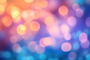 Fototapeta premium A vibrant abstract background featuring colorful bokeh lights in shades of orange. pink. and blue. creating a dreamy atmosphere suitable for various design projects