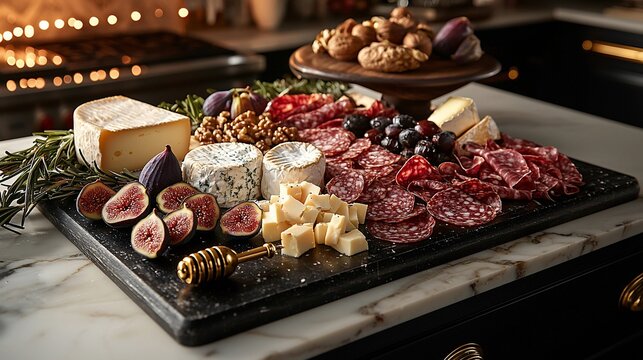 Festive Cheese and Charcuterie Board