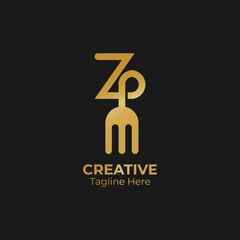 Letter Z fork logo design inspiration. Initial Letter Z fork logo icon. 
