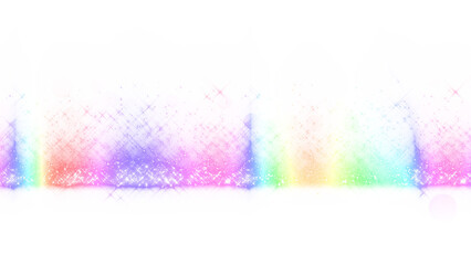 左右に連続配置できるシンプルなキラキラのタイトルバック（透過背景） - レインボー