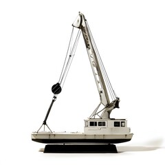 Vintage Crane Boat Model.